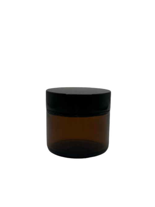 Tarro Ambar de 60ml con tapa negra