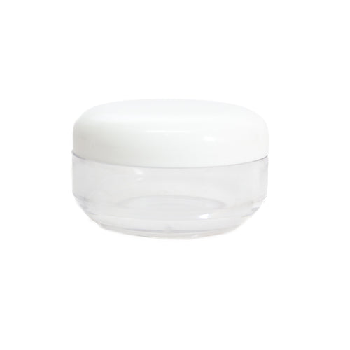 Pomadera Acrílico Natural 100ml con Tapa Blanca