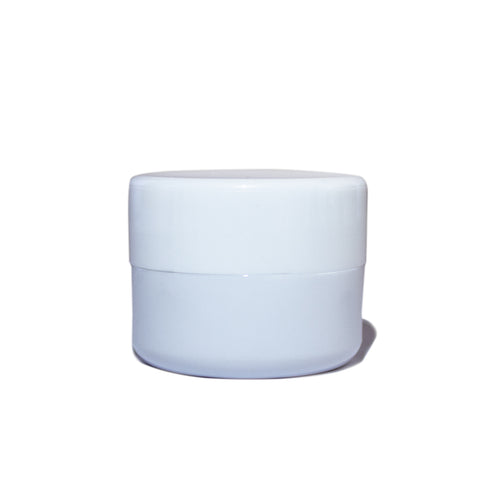 Pomadera Estireno 6g. Base Blanca Con Tapa Blanca