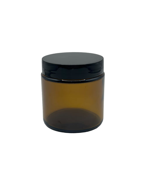 Tarro Ambar de 100ml con tapa negra