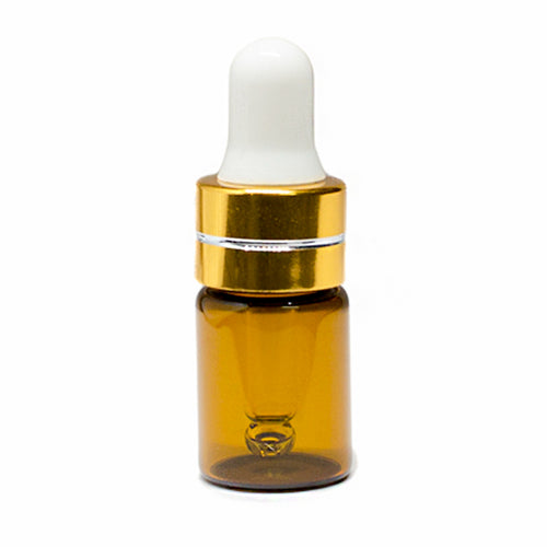 Frasco Ámbar Cosmético 2ml con Bulbo